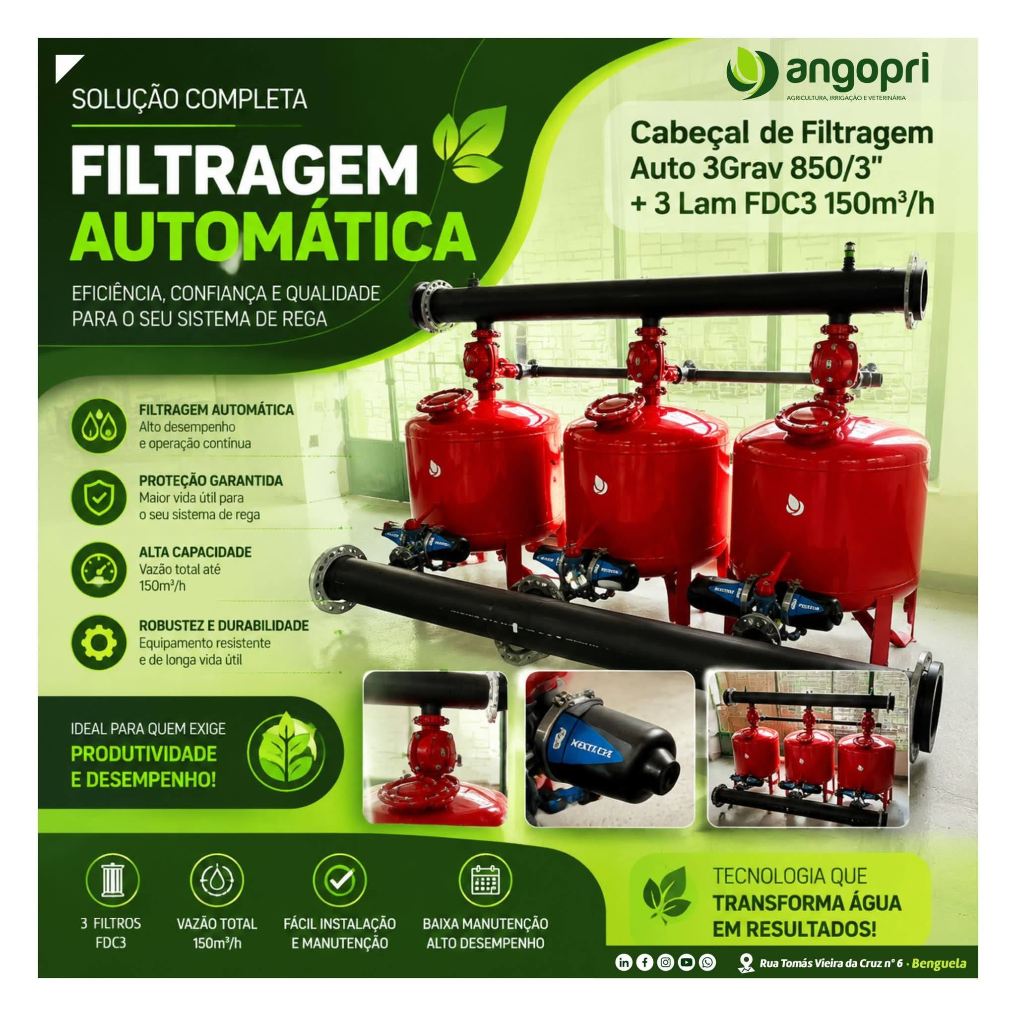 💧 Filtragem eficiente para uma irrigação de alto desempenho!