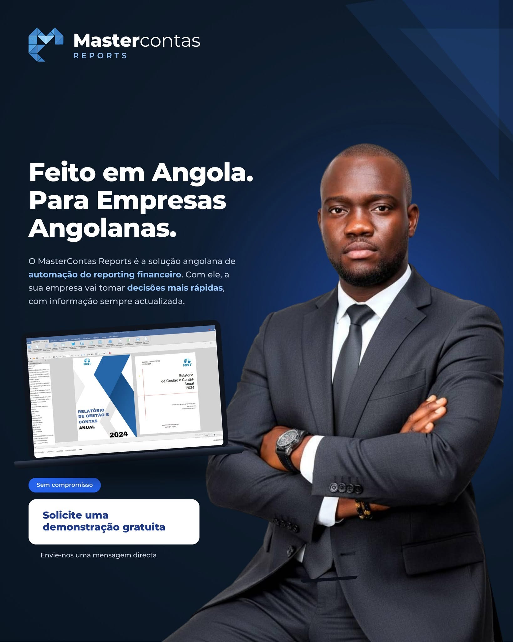A sua empresa ainda fecha o mês com Excel e emails? O MasterContas Reports chegou para mudar isso. 💼