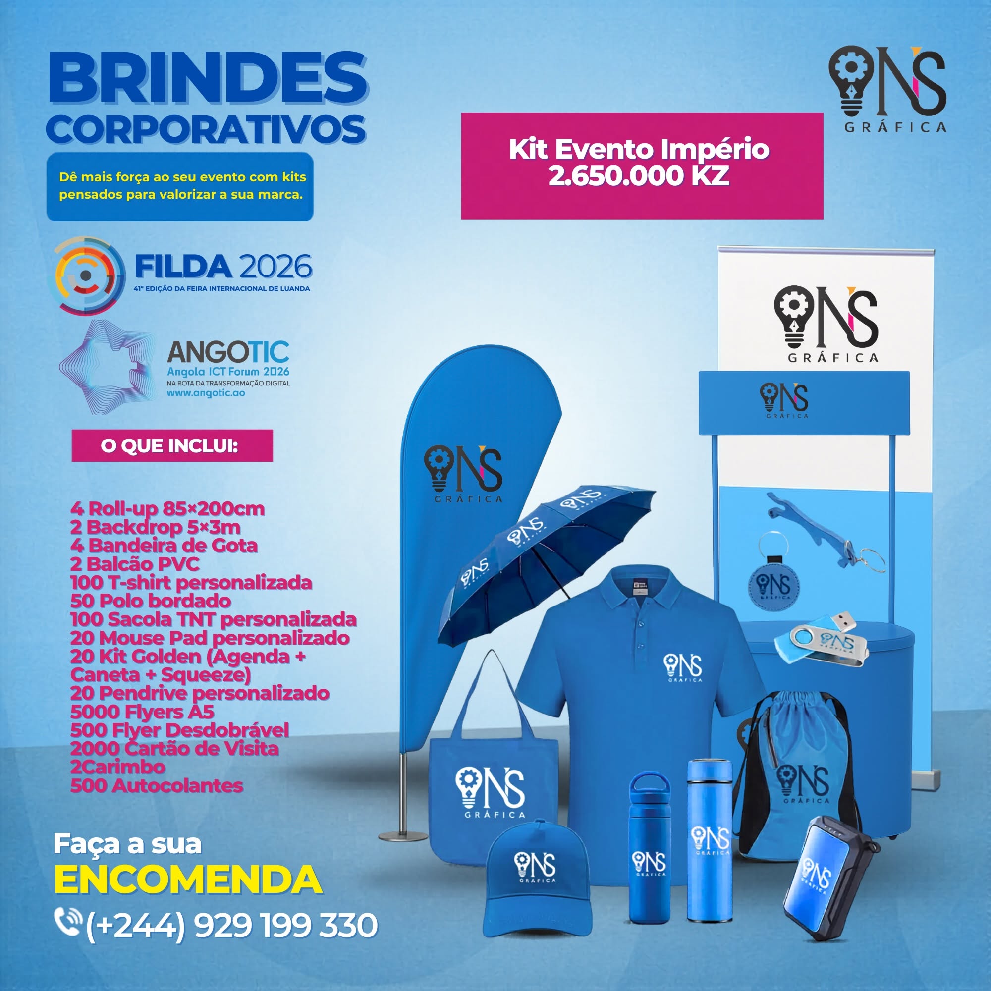 Diz-me uma coisa: quando um potencial parceiro ou cliente entra no teu stand na FILDA ou no ANGOTIC, qual é a primeira impressão que ele leva?