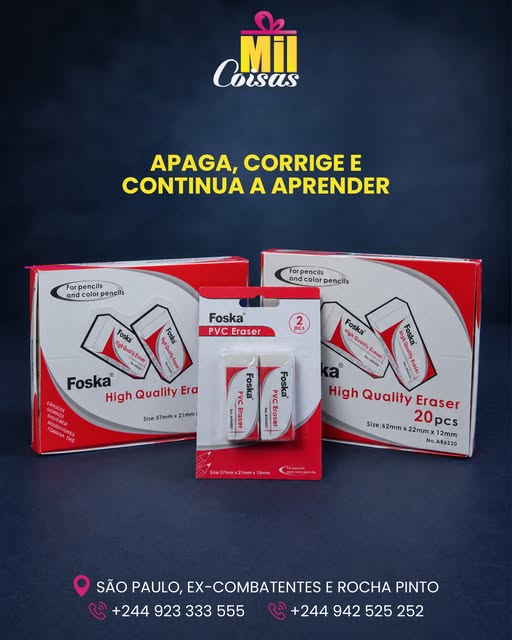 Apaga, corrige e continua a aprender. ✏️📚