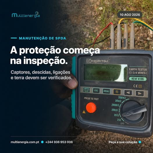 Quando foi a última inspeção ao seu sistema de proteção contra descargas atmosféricas? ⚡