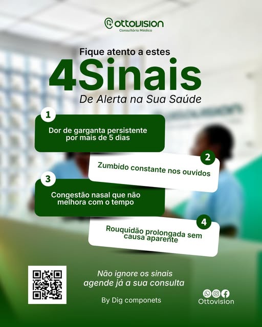 Bom dia! ☀️ A sua saúde auditiva e respiratória merece atenção.