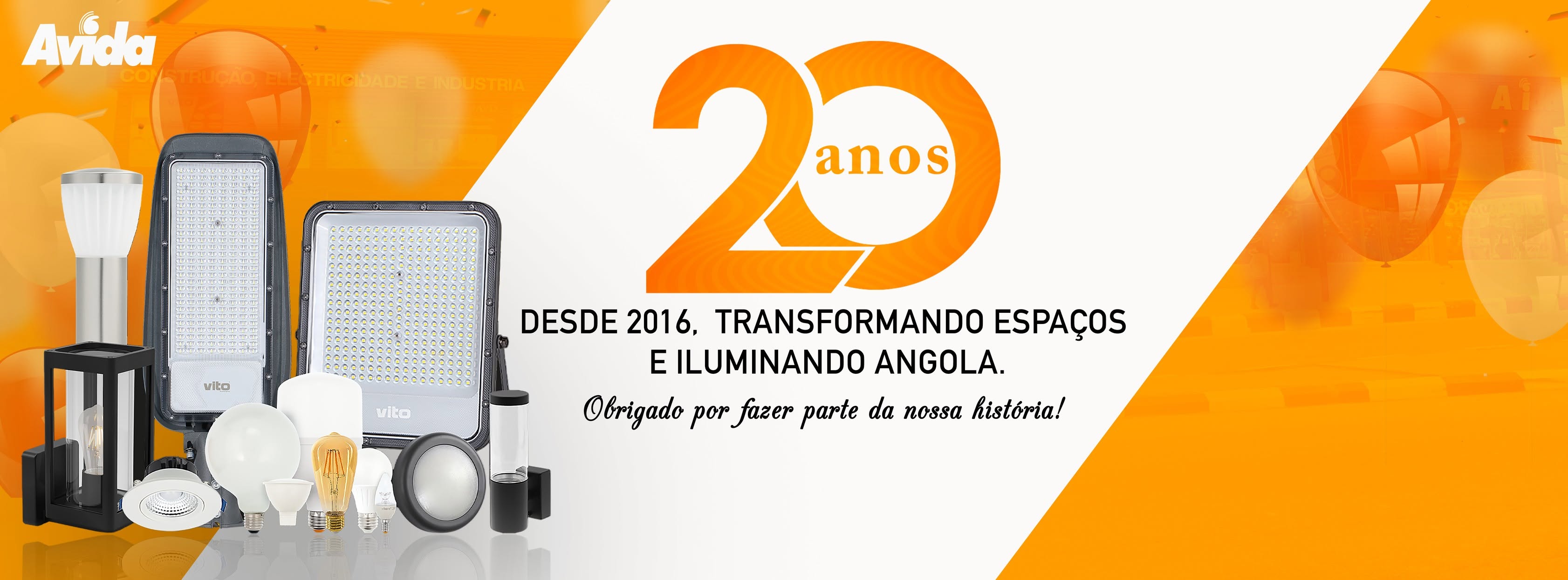 Banner de AVida Iluminação Material
