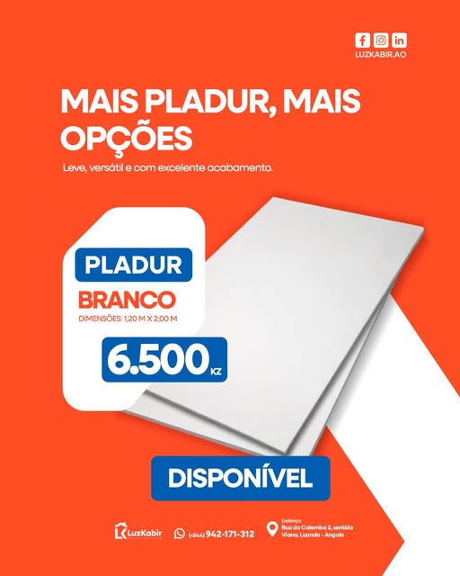 Pladur Branco 1,20 m × 2,00 m