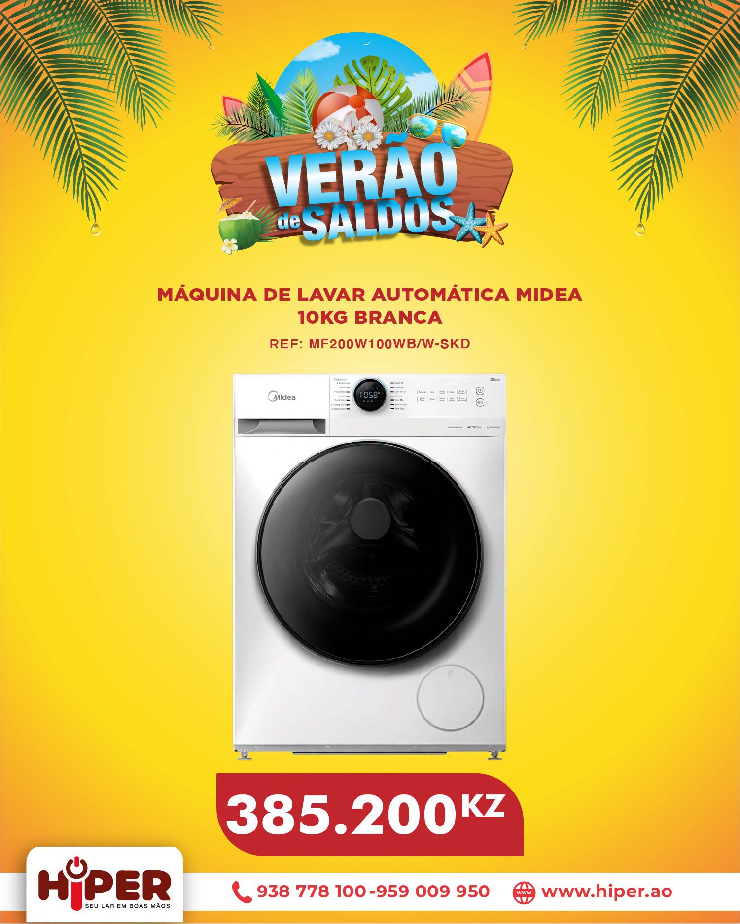 Máquina de Lavar Automática MIDEA 10 kg