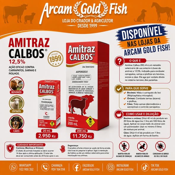 Amitraz Calbos 12,5% — Uso Veterinário
