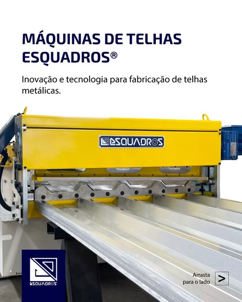 Inovação e tecnologia para fabricação de telhas metálicas.
