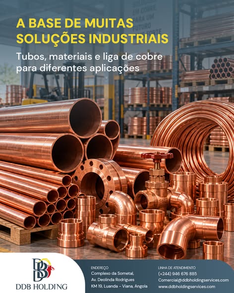 O cobre é um material fundamental em diversas áreas da indústria